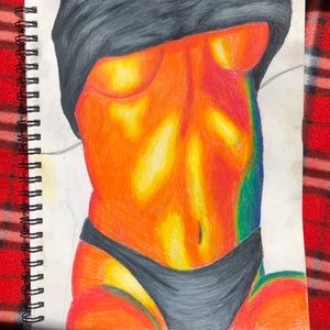 Thermal profile drawings colored pencil